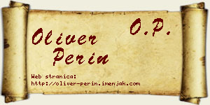 Oliver Perin vizit kartica